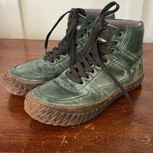 Hybrid Green Label Drifter high-top suede recycled rubber outsole men 6 womens 8
